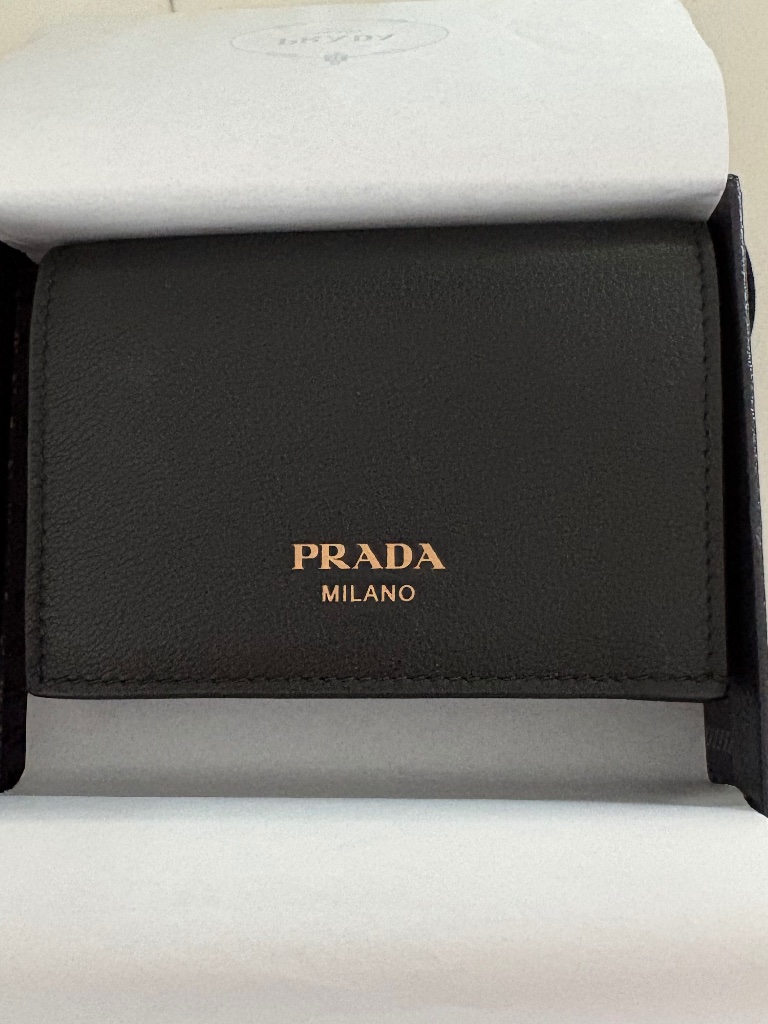 Prada Calf Leather Compact Wallet